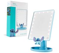Disney Stitch LED Table Mirror with Trinket Tray, Bedroom Travel - Stitch Gifts (Blue)