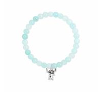 Disney SILVER PLATED STITCH LIGHT BLUE BEADS EXPANDER BRACELET