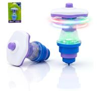 Disney Stitch Light Up Spinning Top 11cm, LED Gyroscope Fidget Toy with Launcher, Flashing Spinning Toys for Kids 3+, Party Bag Fillers Birthday Gifts Boys Girls