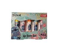 Disney Stitch Lip Balm Set - 5-Pack Tropical Flavored Collection for Hydrating & Moisturising Lips