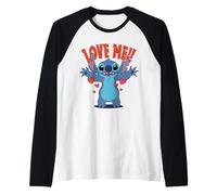 Disney Stitch "Love Me!!" Funny Valentine's Day Raglan Baseball Tee