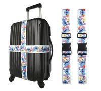 Disney Stitch Luggage Strap 2-Piece Set Officially Licensed, Adjustable Luggage Straps from 30'' to 72''
