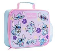 Disney Stitch Lunch Bag for Kids with Insulated Lining Portable Lunch Cooler Bag for School Travel Holidays Trips School Supplies (Pink/Blue)