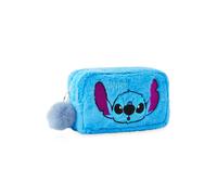 Disney Lilo and Stitch Makeup Bag, Plush Wash Bag for Cosmetics with Fluffy Pom Pom, Disney Gifts for Women Or Girls, Teacher, Sister, Best Friend for