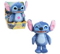 Just Play Disney Stitch Many Moods Stitch 14-inch Interactive Plush, 50+ Sounds & Phrases, LCD Eyes, inspired by Disney's new live-action Lilo & Stitch movie, Kids 3