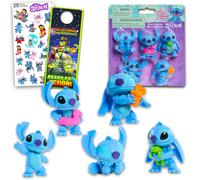 Disney Stitch Mini Figures Set Bundle of 5 Lilo and Stitch Cake Toppers Stitch Stickers and More Disney Cupcake Party Supplies