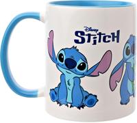 Widdop and Co. - Disney Lilo and Stitch - 'Stitch' Mug - Blue/White Tea, Coffee Glazed Stoneware Drinking Cup - Officially Licensed Disney Merchandise (325ml / 11.4oz).