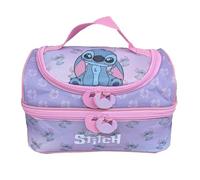 Disney Stitch Multi-Compartment Lunch Bag for Kids School Thermal Insulated Double Decker Food Carier for Girls