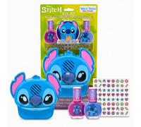 Disney Stitch Nail Set with Nail Dryer for Kids - 6.8ml Water Based Peel Off Nail Polish & Nail Stickers, Stitch Manicure Beauty Set, Creative Nail Art Gift for Girls Age 3+