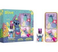 Disney Stitch Natural Kids Perfume & Makeup Gift Set - Eau de Toilette Spray 30ml, Lip Gloss & Eyeshadow Palette with Brush | Vegan & Dermatologically Tested | Safe Beauty Gift Set for Girls Aged 3+