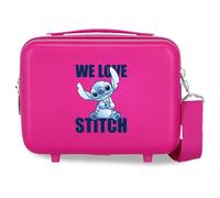 Disney Stitch Nececer Adaptable Pink 29x21x15cm Rigid ABS 9.14L 0.8kg, Pink, One Size, Nececer Adaptable