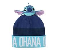 Disney Stitch Ohana Cuff Beanie with Plush Character Pom, Dsc Ohana Cuff, One size