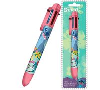 Disney Stitch Pen 0.5mm - 6-in-1 Retractable Ballpoint Pen, Multicolour Disney Pen, Barrel Ballpoint Pen, Lilo & Stitch Gifts for Students Children 3+Years