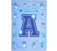 Disney Stitch Personalised Secret Diary for Girls Glitter Initial Letter Journal Notebook Gift for Girls - Purple