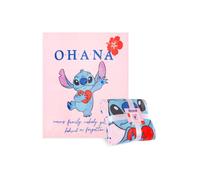 Disney Stitch Pink Flannel Fleece Blanket Multi One Size