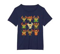 Disney Stitch Plays Dress Up Halloween T-Shirt, Women's Plus, Navy Blue, 2X