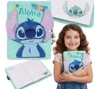 DISNEY Stitch PLUSH note for girls, diary WITH A KEY, A5 lined school notebook