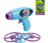 Disney Stitch Propeller Gun Toy for Kids - 1 Launcher Gun & 3 Flying Discs | Official Lilo & Stitch Toy | Safe Outdoor & Indoor Play | Cute Stitch Xmas Gift for Boys & Girls Ages 3+