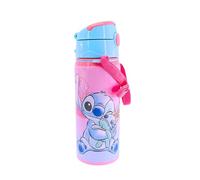 Disney Stitch Reusable Bottle, Stitch and Scrump Water Bottle with Handle, Durable Aluminium Design, Water Bottle for Girls, Travel Bottle with Handle, Capacity 600 ml