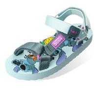 Disney Stitch Sandals Girls Comfy Easy Fasten Summer Shoes with Adjustable Straps Holiday Essentials Open Toe Beach Shoes (Blue, 2 UK)