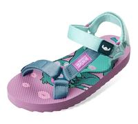 Disney Stitch Sandals Girls Comfy Easy Fasten Summer Shoes with Adjustable Straps Holiday Essentials Open Toe Beach Shoes (Lilac/Blue, 11.5 UK)