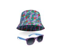 Disney Stitch Sunglasses and Bucket Hat Summer Accessories Set for Girls Lightweight Breathable One Size Sun Hat 100% UV Protection Kids Sunglasses Travel Holiday Stitch Gifts for Girls (Purple/Multi)