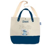 Disney Stitch Shoulder Bag, Travel Shopping Bag, Cotton Beach Bags, Gift for Women and Teens, beige, 37 x 26 x 11 CM