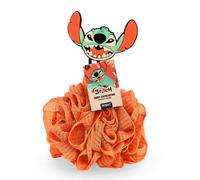 Disney Stitch Shower Scrunchie, Orange Halloween Themed Body Exfoliator | Lilo & Stitch Orange Puff, Incl Stitch Silicone Topper & Suction Cup For Hanging, Mad Beauty Product