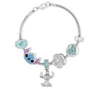 Silver Plated Stitch Charm Bracelet