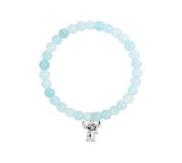 Disney SILVER PLATED STITCH LIGHT BLUE BEADS EXPANDER BRACELET