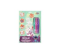 Disney Stitch Kids Painting Kit - 3 Pale Pens and Reusable Stencils - Creative Drawing Kit for Girls Boys - ST23363V1