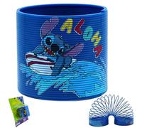 Disney Stitch Spring Toy for Kids 3+, Licensed Character Bouncing Coil, Durable Plastic Sensory Fidget Toy, Fun Indoor Outdoor Party Bag Filler, Gift for Boys, Girls - 6.5cm