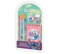 Disney Stitch Stationery Gift Set - School and Art Projects Accessory Includes A5 Notebook, Pencil, 15cm Ruler, Eraser and Sharpener Gift Set for Boys and Girls 3+Years