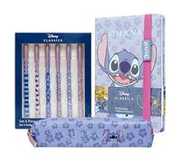 Stitch Stationary Set A5 Notebook Pencils and Pencil Case Disney Multi One Size