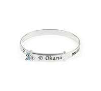 Disney Stitch Sterling Silver 'Ohana Means Family' Bangle