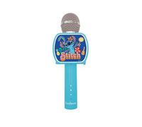 LEXIBOOK, Disney Stitch, Bluetooth® Microphone with voice change function, Built-in speaker, Phone holder included, Blue, MIC240D