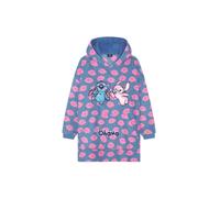 Disney Stitch Fleece Hoodie Women Teenagers Oversized Fleece Poncho Stitch Gifts for Women (Blue Stitch/Angel)