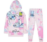 Disney Stitch Tracksuit Girls Hoodie Joggers 2 Pcs Tie Dye Outfit Set Loungewear Activewear Teen Clothing Stitch Gifts for Girls (7-8 Years, Multi Tie Dye)