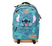 Disney Stitch Tropical Print 17.5" Hooded Backpack