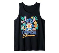 Disney Stitch Tropical Summer Fruit Drinks Beach Vacation Tank Top