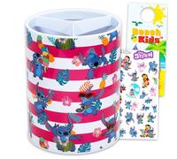 Disney Stitch Utensil Holder - Bundle with 6.5" Kitchen Organizer Plus Stickers | Lilo and Stitch Kitchen Utensil Holder Decor Pack