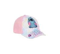 Disney Stitch Visor Cap for Girls, Tie-Dye Pink and Lilac, Beach Theme, pink, 6 3/8