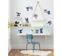 Disney Stitch Wall Stickers 50x70cm Decals Set 12pcs Angel Blue Pink Room Decor