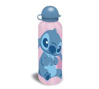 Disney Stitch Water Bottle for Kids - 500ml BPA Free Aluminium Bottle with Flip Straw Cap | Reusable Leakproof School Drinking Bottle for Boys and Girls