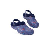 Disney Stitch Clogs for Women Fleece Lining Slip On Garden Shoes Heel Strap Options with Charms Indoor Outdoor Stitch Gifts (Navy Stitch, 2.5/3.5 UK)