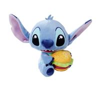 Disney Stitch with Burger, 25 cm Plush Figure, Suitable from the First Months of Life