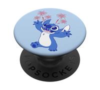 Disney Stitch with Fireworks Americana 4th of July USA 250th PopSockets Adhesive PopGrip