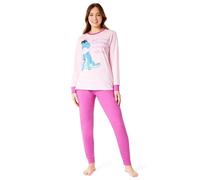 Disney Stitch Womens Pyjamas Set Nightwear Eeyore Minnie Mouse Long PJs Lounge Wear Women Teenagers S-2XL Stitch Gifts (Pink Eeyore, L)