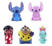 Disney Stitching - Pack of 5 Jumbo Squirter Buckets - Bath Toys for Babies and Toddlers - Includes Organiser Bucket - Bath Time Water Toy Store