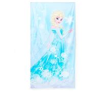 Disney Store Elsa Beach Towel, Frozen, Soft Cotton, Quick Dry, H150xW74cm | Cool screen art inspired by Frozen; soft absorbent cotton; quick-dry for pool, beach or bath time